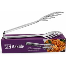 Haklife Paslanmaz Çelik Makarna Maşası – Lüks Spagetti Servis Maşası, Makarna Tutacağı, Salata & Servis Maşası