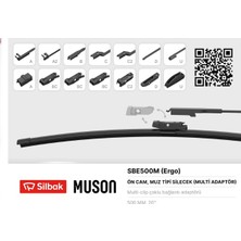 Silbak Silecek Süpürgesi Muz Tipi 500MM Çoklu Aparatlı