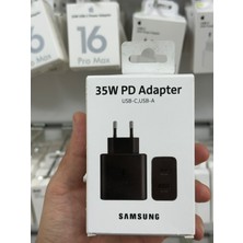 Samsung Uyumlu 35W Adaptör Hem Usb-A Hemde Usb-C Çoklu Girişli Şarj Adaptörü