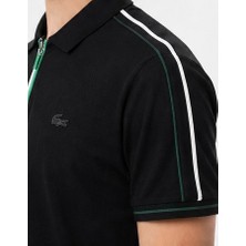 Lacoste Fermuar Yaka Siyah  Regular Fit