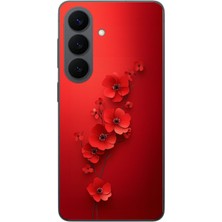 Le Balvo Samsung Galaxy S26 Uyumlu Kırmızı Kardelenler Baskılı Silikon Kılıf