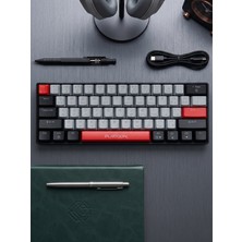 Erdineks %60 Mini Mekanik Oyuncu Klavyesi - Mavi Switch Rgb Işıklı Type-C Kablolu Numpadsiz Gaming Klavye