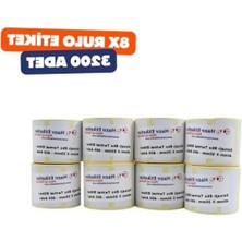 Die Grup 3200 Adet Eko Termal Etiket, 40MM x 20MM, 8 Rulo