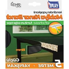 Die Grup Yuvarlak Mobilya Masa Kenar Bandı - 18 mm x 5 Mt, Siyah
