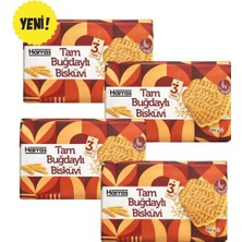 Harras Tam Buğdaylı Bisküvi 393 G x 4 Adet - Yüksek Lifli Doyurucu Atıştırmalık Paket