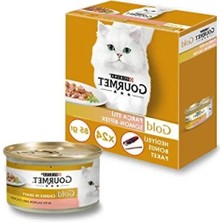 Die Grup Parça Etli Somon Tavuk Kedi Yaş Maması 24X85 gr