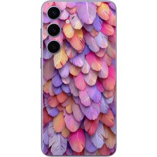 Le Balvo Samsung Galaxy S24 Plus Uyumlu Tüylü Kalpler Baskılı Silikon Kılıf