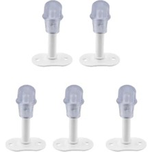 Die Grup Metal Kapı Stoperi - 8 cm Beyaz Durdurucu Set (5 Adet)