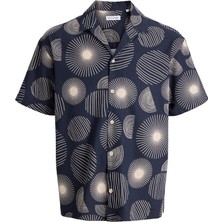 Jack & Jones Jack Jones Erkek Desenli Yazlık Kısa Kollu Gömlek 12290408