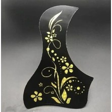 Die Grup Kendinden Yapışkanlı Gitar Pickguard - Sarı Çiçek Desenli