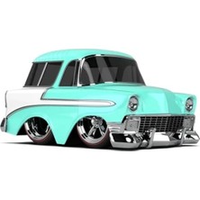 Die Grup Biriktirilebilir Mavi Custom Araba - 1956 Model