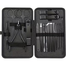 Luord - Store Sunup SN-27099 Siyah Paslanmaz Çelik 18IN1 Profesyonel Manikür Tırnak Bakım Seti