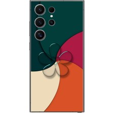 Le Balvo Samsung Galaxy S24 Ultra Uyumlu Modern Yonca Renkleri Baskılı Silikon Kılıf