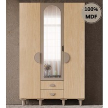 Comiet Ladi 3 Kapak Mdf Ayaklı Tasarım Gardırop
