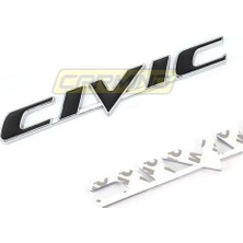 Carmind Honda Civic Metal Çamurluk ve Bagaj Arma Siyah