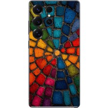 Le Balvo Samsung Galaxy S25 Ultra Uyumlu Gökkuşağı Renkli Kaldırım Baskılı Silikon Kılıf