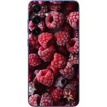Le Balvo Samsung Galaxy S25 Plus Uyumlu Ahududu Frambuaz Baskılı Silikon Kılıf