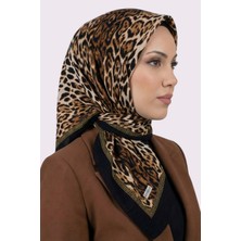 Hadiora Siyah Leopar Desenli Mio Caz Eşarp