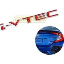 Carmind Honda I-Vtec Metal Çamurluk ve Bagaj Arma Kırmızı