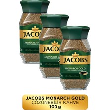 Jacobs Monarch Gold Cam Kavanoz Granül Kahve 100 gr X 3 Adet