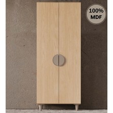 Comiet Ladin Mdf 2 Kapak Ayaklı Tasarım Gardırop