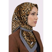 Hadiora Gri Leopar Desenli Mio Caz Eşarp