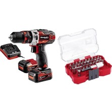 Einhell Te-Cd 12/1 Li-I (2x2,0 Ah), Akülü Darbeli Vidalama + Einhell Vidalama Uç Seti 32 Parça, Xs-Case Kutu