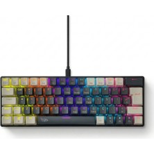Gameagle 60% Kablolu Mekanik Rgb Gaming Klavye Mavi Switch Hot Swap 61 Tuşlu Oyuncu Klavyesi Double Shot Örgü Kablo