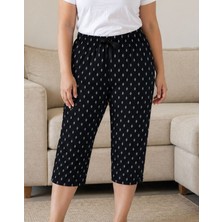 Erse Yumuşacık Premium Modal Dokulu Büyük Beden Kapri Pijama Altı – Nefes Alan, Esnek Lastikli, Rahat Kesim, Gün Boyu Konfor + 🎁 Hediye Çorap