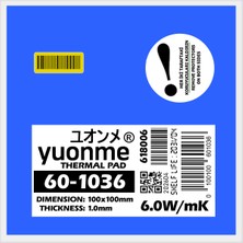Yuonme Termal Ped / Thermal Pad 1.0mm 6.0W/MK 100X100MM 60-1036