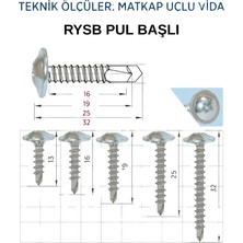 Şenzen 3,9X19 mm Rysb Pul Başlı Matkap Uçlu Akıllı Vida - 1,000 Adet