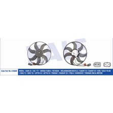 Kale Fan Motoru Motor (Büyük) Vw Caddy golf/jetta/passat/polo/ Montaj Yeri: Sol (220W 363MM) (1 Ad )