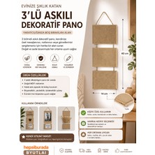 Art Elegant Mdf 3 Lü Dikdörgen Askılı Dekoratif Pano