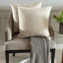 Metinev Studio Design: Minimalist Dokulu Premium Kadife Kırlent
