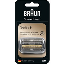 Braun Series 9 Elektrikli Tıraş Makinesi Tıraş Başlığı, Erkek Tıraş Makineleri Series 9, 92M, Mat ile Uyumlu Yedek Tıraş Parçası