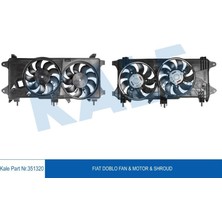 Kale Fan Motoru Davlumbazlı Fıat Doblo  1,3 Mjet 03=> 1,9jtd 01=> Euro Iv (Ac)   Euro4 (1 Ad )