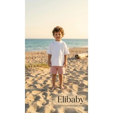 Elibaby Pamuklu Oversize Tok Kumaş Bebek Çocuk T-Shirt