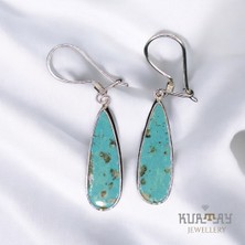 KURTAY JEWELLERY Firuze Taşlı Gümüş Küpe