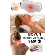 Yeni Model Ortopedik Boyun Masaj Yastığı Aleti | Isıtmalı Titreşimli 3 Isıtma | 3 Masaj Modu Ortopedik Elektrikli Masaj Cihazı