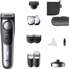 Braun Series 9 Sakal Düzeltici, +12 Berber Aleti, Power Boost Modu ve Güvenilir Problade Bıçak, 180 Dakika, Gölge Efekti, Precisionwheel Ayar Düğmesi ve Kilidi, BT9560, Krom