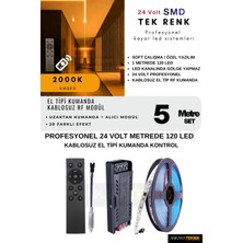Ankara Teknik Tavan/duvar Black Kumanda Rf Kontrol Kayar LED Sistemi | 24 Volt Smd 120LED/MT