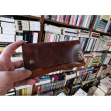 Mahfuz Gerçek Deri Tamamen El Emeği Kadın Cüzdan 22CM*8CM * 1 Kağıt Para Alanı 1 Kart Bölmesi DAK101