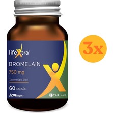 Lifextra Bromelain 750 Mg 60 Kapsül - 3 Adet