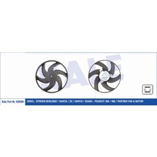 Kale Fan Motoru Motor Cıtroen Berlıngo/zx/xsara - Peugeot 306/406/PARTNER (250W 335MM) (1 Ad )