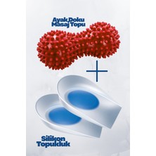 Silikon Topukluk Topuk Dikeni Tabanlık Topuk Desteği ve Ayak Derin Doku Duyu Masaj Topu Kırmed