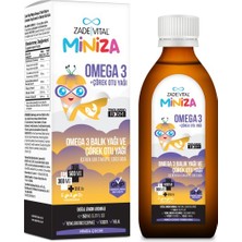 Zade Vital Miniza Omega 3 (Tekli Paket) ve Çörek Otu Yağı 150 ml - Dezenfektan Hediyeli (%72 Alkol)