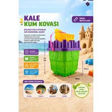 Güzelyüz Avm Kale Model 21 cm Büyük Boy Aksesuarlı Deniz - Plaj Kum Kovası Oyun Seti 1 Adet Karma Renk