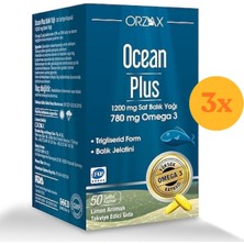 Ocean Plus Omega 3 Balık Yağı 1200 mg 50 Kapsül - 3 Adet (Toplam 150 Kapsül)