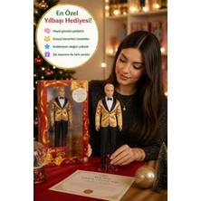 Toyfest Ken 2025 Yılbaşı Koleksiyon Bebeği Altın Ceketli Özel Seri 29 cm Standlı Hediyelik Oyuncak