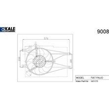 Kale Fan Motoru Davlumbazlı Fıat Palıo / Albea 1.2 8V 16V (98-09) (Ac) (Mt) (1 Ad )